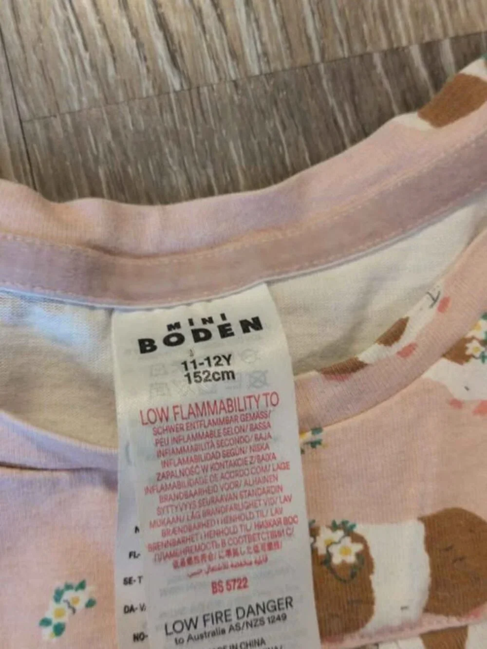 Mini boden girls 11/12 guinea pig nightgown